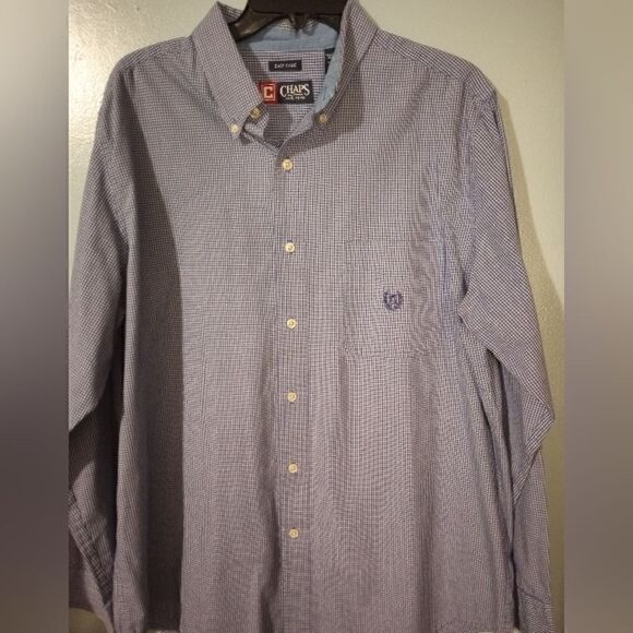 Ralph Lauren chaps blue and white check button down - Picture 8 of 10